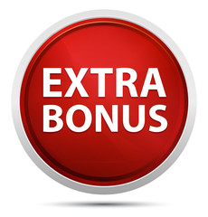 Fototapeta na wymiar Extra Bonus Promo Red Round Button