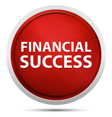 Financial Success Promo Red Round Button