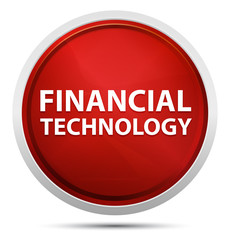 Financial Technology Promo Red Round Button