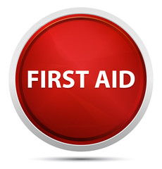 First Aid Promo Red Round Button