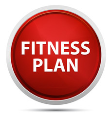 Fitness Plan Promo Red Round Button