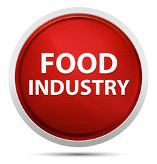 Food Industry Promo Red Round Button