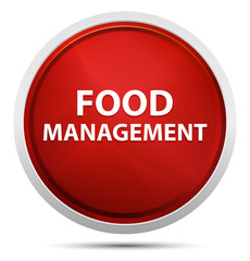 Food Management Promo Red Round Button