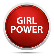Girl Power Promo Red Round Button