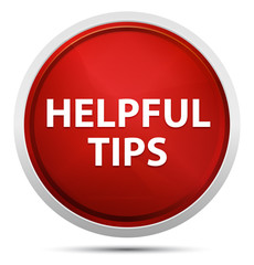 Helpful Tips Promo Red Round Button