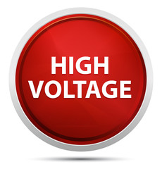 High Voltage Promo Red Round Button