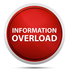 Information Overload Promo Red Round Button