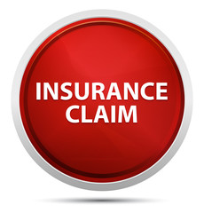 Insurance Claim Promo Red Round Button
