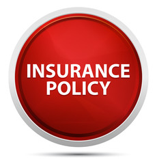 Insurance Policy Promo Red Round Button