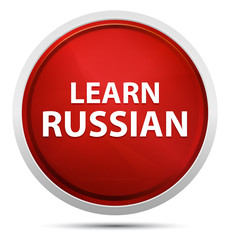 Learn Russian Promo Red Round Button