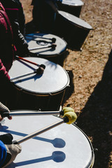 Detail of bass sound drums.