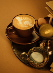 A classic French dessert macaron