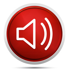 Volume speaker icon Promo Red Round Button