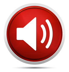 Volume speaker icon Promo Red Round Button