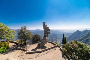 MONSERRAT, SPAIN - April, 2019: Santa Maria de Montserrat Abbey in Monistrol de Montserrat,...