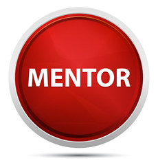 Mentor Promo Red Round Button