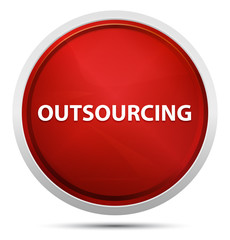 Outsourcing Promo Red Round Button