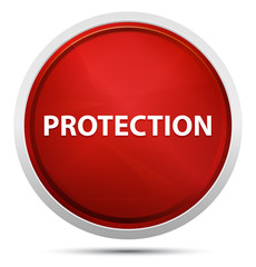 Protection Promo Red Round Button
