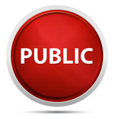 Public Promo Red Round Button