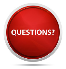 Questions? Promo Red Round Button