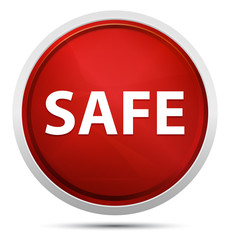 Safe Promo Red Round Button