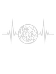 herzschlag puls frequenz halbmond untergang mond planet zwergplanet trabant nacht leuchten krater rund kreis weltall welt himmel scheinen clipart design © Style-o-Mat-Design