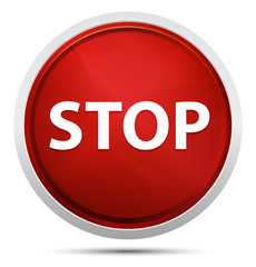 Stop Promo Red Round Button