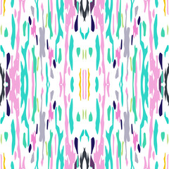 ikat seamless geometric pattern shibori