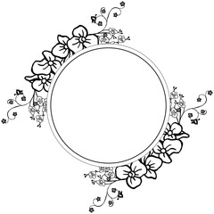 Vector illustration style of card with art of wreath frame