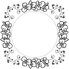 Vector illustration style of card with art of wreath frame