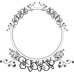 Vector illustration style of card with art of wreath frame