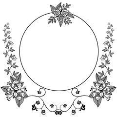 Vector illustration greeting card with very beautiful wreath frames