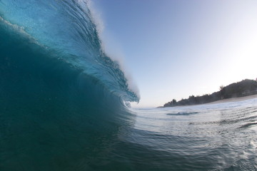 waves crashing on the beach