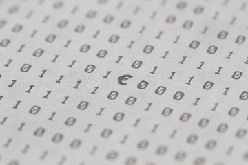 Network digital technology, currency symbol