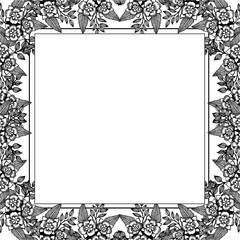 Vector illustration card with various ornate of leaf wreath frame