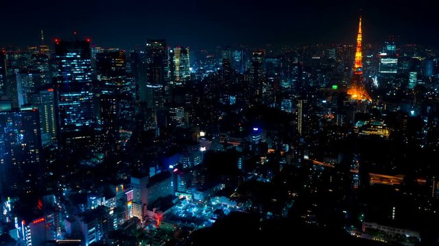 2019　大都会　東京夜景　タイムラプス