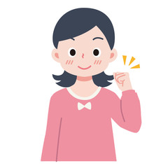 女の子　ガッツポーズ タイトル変更
