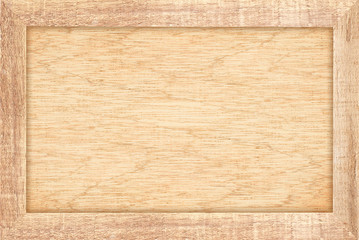 wood frame on white background