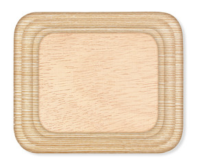plywood Wooden picture isolated on white