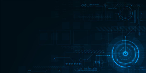 Digital operation interface on a dark blue background.