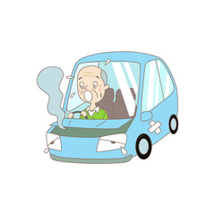 自動車トラブルのイラスト