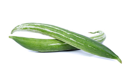 Snake gourd isolated on white background