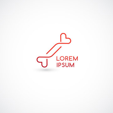 Corporate orthopedic logo template isolated on white background : Vector Illustration