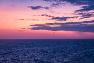 sunset over the sea