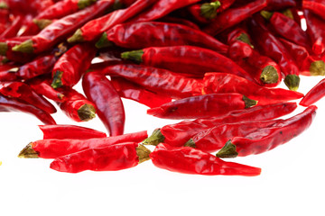 Isolated in the white background of red pepper