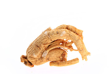 Ginseng on a white background