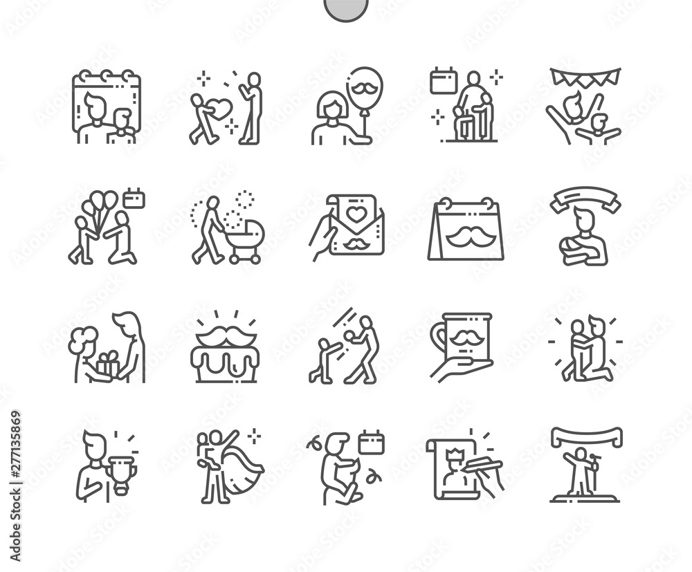 Poster world day to combat desertification and drought well-crafted pixel perfect vector thin line icons 30
