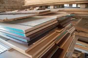 Obraz premium Taking photographs of wood plywood, used for making pellets