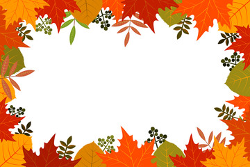 Autumn leaves with place for your text