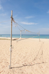 Volleyball net at Karon beach , Phuket Thailand